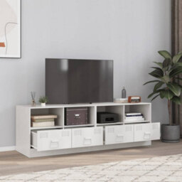 Berkfield Tv Cabinets 2 Pcs White 67X39X44 Cm Steel - thumbnail 1
