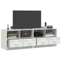 Berkfield Tv Cabinets 2 Pcs White 67X39X44 Cm Steel - thumbnail 4
