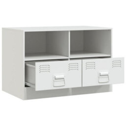 Berkfield Tv Cabinets 2 Pcs White 67X39X44 Cm Steel - thumbnail 6