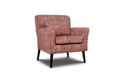 Wyld Haus Olinda Terracotta Red Patterned Fabric Accent Armchair By - thumbnail 4