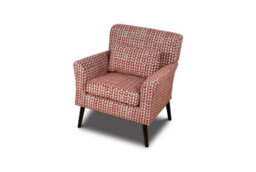 Wyld Haus Olinda Terracotta Red Patterned Fabric Accent Armchair By - thumbnail 5