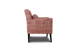 Wyld Haus Olinda Terracotta Red Patterned Fabric Accent Armchair By - thumbnail 6