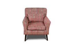 Wyld Haus Olinda Terracotta Red Patterned Fabric Accent Armchair By - thumbnail 3