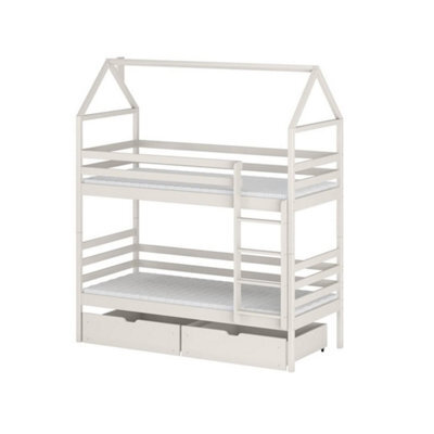 Arte Alex Cotton 90 X 190Cm Bunk Bed With Storage - Foam/bonnell Mattresses Included - image 1