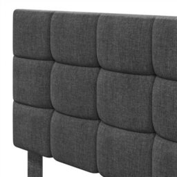 King (150X200Cm) Upholstered Bed With Adjustable Linen Tufted Square Headboard Dark Grey - thumbnail 5