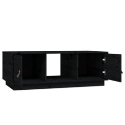 Berkfield Modern Coffee Table Black 100X50X35 Cm Solid Wood Pine - thumbnail 7