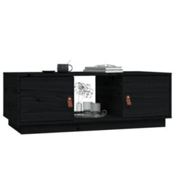 Berkfield Modern Coffee Table Black 100X50X35 Cm Solid Wood Pine - thumbnail 4