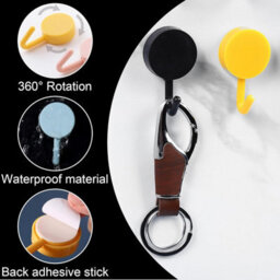 Adhesive Wall Hooks, Pack Of 28 Small Colorful No Drilling Or Nails Required, For Hanging In Bathroom, Kitchen, Ceiling - thumbnail 2