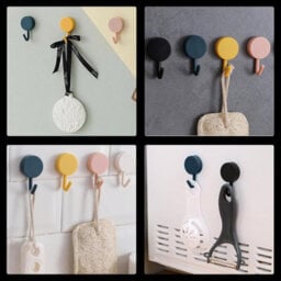 Adhesive Wall Hooks, Pack Of 28 Small Colorful No Drilling Or Nails Required, For Hanging In Bathroom, Kitchen, Ceiling - thumbnail 3