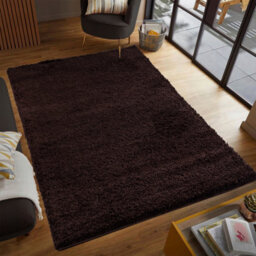 Smart Living Shaggy Soft Thick Area Rug, Living Room Carpet, Kitchen Floor, Bedroom Soft Rugs 60Cm X 220Cm - Brown - thumbnail 2