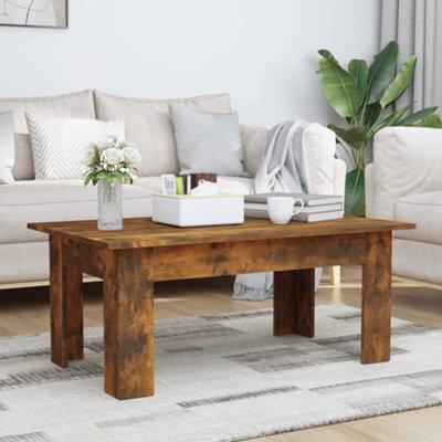Berkfield Coffee Table Smoked Oak 100X60X42 Cm Engineered Wood - image 1