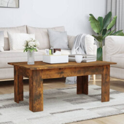 Berkfield Coffee Table Smoked Oak 100X60X42 Cm Engineered Wood - thumbnail 1
