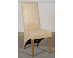 That's Furniture Lola Ivory Leather Dining Chairs For Dining Room Or Kitchen
