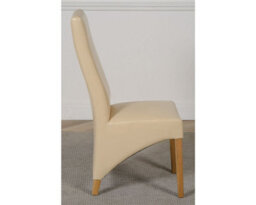 That's Furniture Lola Ivory Leather Dining Chairs For Dining Room Or Kitchen - thumbnail 3