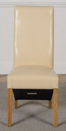 That's Furniture Lola Ivory Leather Dining Chairs For Dining Room Or Kitchen - thumbnail 2