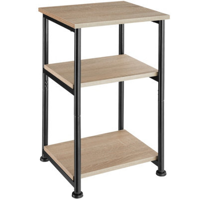 Tectake Bedside Table Memphis - Industrial Style, With 3 Shelves, 34 X 30 X 59 Cm - Industrial Wood Light, Oak Sonoma - image 1