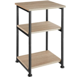 Tectake Bedside Table Memphis - Industrial Style, With 3 Shelves, 34 X 30 X 59 Cm - Industrial Wood Light, Oak Sonoma - thumbnail 1