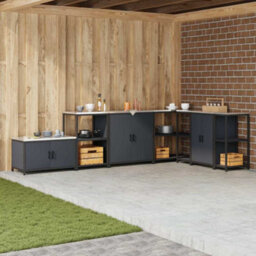 Berkfield Kitchen Storage Cabinet With Shelf With Door Anthracite Steel