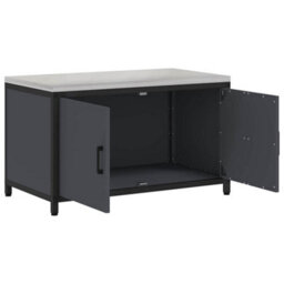 Berkfield Kitchen Storage Cabinet With Shelf With Door Anthracite Steel - thumbnail 5