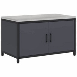 Berkfield Kitchen Storage Cabinet With Shelf With Door Anthracite Steel - thumbnail 2