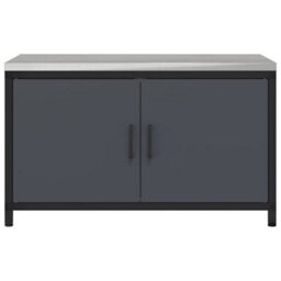Berkfield Kitchen Storage Cabinet With Shelf With Door Anthracite Steel - thumbnail 6