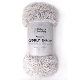 Catherine Lansfield Downstairs Living Cuddly Deep Pile 150X200Cm Blanket Throw Silver Grey - thumbnail 2