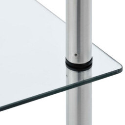 Berkfield 6-Tier Shelf Transparent 40X40X160 Cm Tempered Glass - thumbnail 4