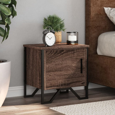 Berkfield Bedside Cabinets 2 Pcs Brown Oak 40X30X40 Cm Engineered Wood - image 1