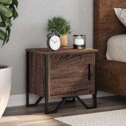 Berkfield Bedside Cabinets 2 Pcs Brown Oak 40X30X40 Cm Engineered Wood - thumbnail 1