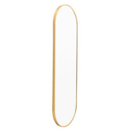 Living And Home Gold Oval Wall Mounted Framed Full Length Mirror Dressing Mirror 50 X 160 Cm - thumbnail 4