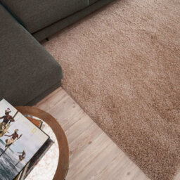 The Rugs Beige Soft Plain Design Fluffy Shaggy Rugs And Runners High Pile Living Room Kitchen Hallway 380 - thumbnail 7