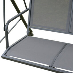 Outsunny 3 Seater Garden Swing Patio Hammock W/ Canopy For Outdoor Grey - thumbnail 8