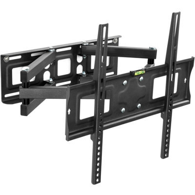 Tectake Television Bracket - 26-75 Inch Screens, Extendable, Tilt, Swivel, Width-Adjustable 100 Kg - Black - image 1
