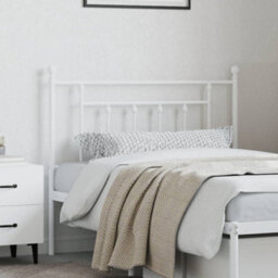 Berkfield Metal Headboard White 100 Cm - thumbnail 3