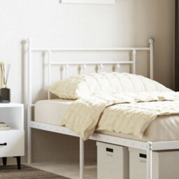 Berkfield Metal Headboard White 100 Cm - thumbnail 1
