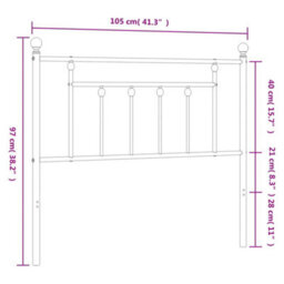 Berkfield Metal Headboard White 100 Cm - thumbnail 7