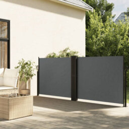 Walplus Retractable Side Awning Garden Sun Shade Canopy Gazebo For Back Door, Porch, Patio Anthracite 140X1000 Cm - thumbnail 1