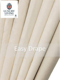 Luxury Living Triple Woven Blackout Velvet Ring Top Curtains With Cascading Diamante Studs 229Cm X 183Cm Cream - thumbnail 7