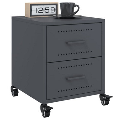 Berkfield Bedside Cabinets 2 Pcs Anthracite 36X39X43.5 Cm Steel - image 1