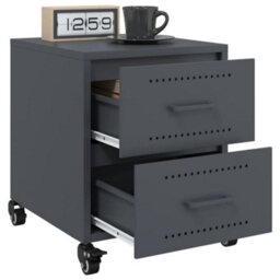 Berkfield Bedside Cabinets 2 Pcs Anthracite 36X39X43.5 Cm Steel - thumbnail 4