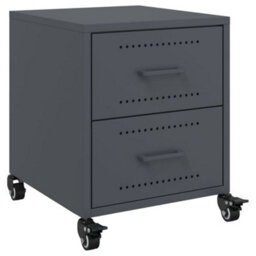 Berkfield Bedside Cabinets 2 Pcs Anthracite 36X39X43.5 Cm Steel - thumbnail 6