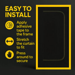 SolaDirect Dust Door With Zip 110 X 220 Cm - Dust-Barrier Doorway Curtain - Double-Sided Zip - Tape-Mount - Trim To Fit - Reusable Fabric - thumbnail 2