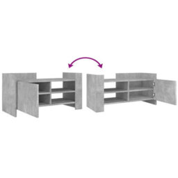 Berkfield Tv Cabinet Concrete Grey 80X35X40 Cm Engineered Wood - thumbnail 7