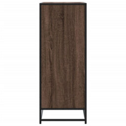 Berkfield Shoe Cabinet Brown Oak 75X38X97.5 Cm Engineered Wood And Metal - thumbnail 5