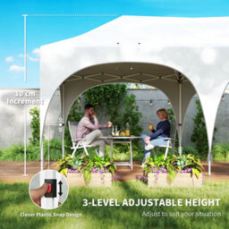 Outsunny 3 X 6M Pop Up Gazebo With Sides, Peak Top Garden Party Tent Marquee - thumbnail 9