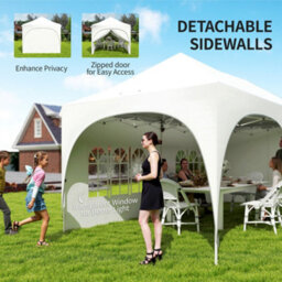 Outsunny 3 X 6M Pop Up Gazebo With Sides, Peak Top Garden Party Tent Marquee - thumbnail 7