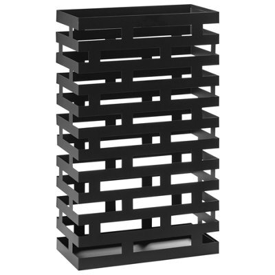 Beliani Umbrella Stand Kamsar Metal Black - image 1