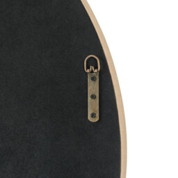 Furniturebox Uk Inga Oak Wood Medium Round 80Cm Wall Mirror - thumbnail 5