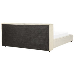 Beliani Bed Corduroy Linards 180 X 200 Cm (Eu Super King) Beige - thumbnail 7