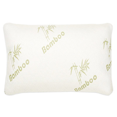 Groundlevel Medium Support Bamboo Memory Foam Pillow - Hypoallergenic Deep Fill Single Pillow - image 1
